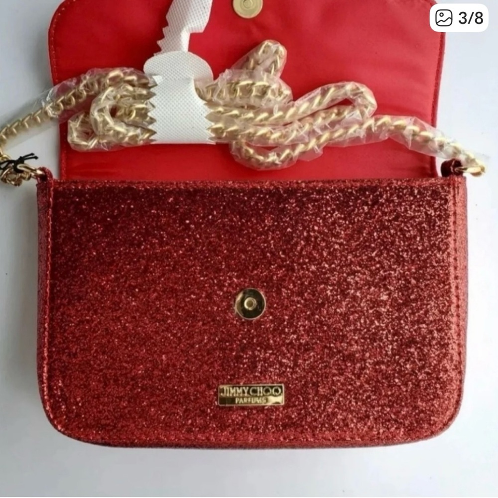 Jimmy Choo Sparkling Red Crossbody Bag - Picture 2 of 9